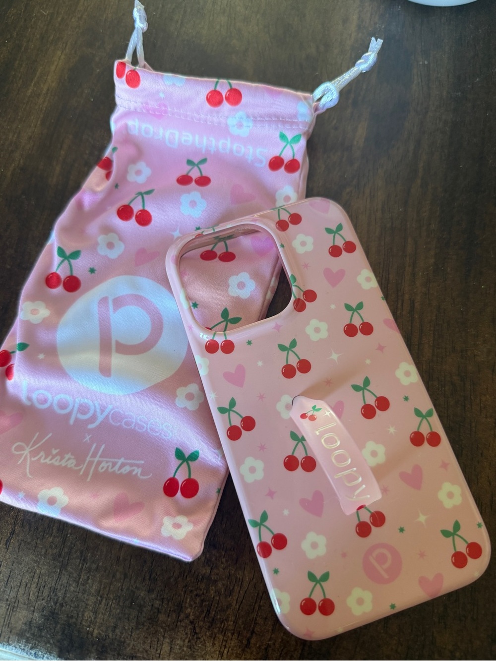 Popular Krista Horton Loopy Case Pink Cherry iPhone 13 PRO